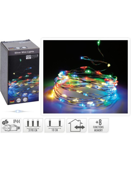 Lampki druciki girlanda 320 led multikolor