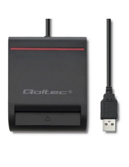 Qoltec inteligentny czytnik kart chipowych id usb 2.0 | plug&play