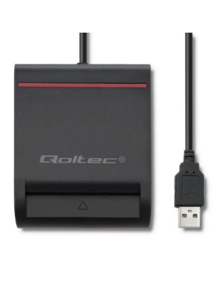 Qoltec inteligentny czytnik kart chipowych id usb 2.0 | plug&play