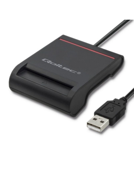 Qoltec inteligentny czytnik kart chipowych id usb 2.0 | plug&play