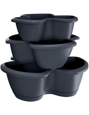 Ogród wertykalny doniczka kaskadowa - antracytowy