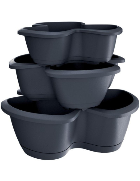 Ogród wertykalny doniczka kaskadowa - antracytowy