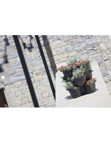 Ogród wertykalny doniczka kaskadowa - antracytowy