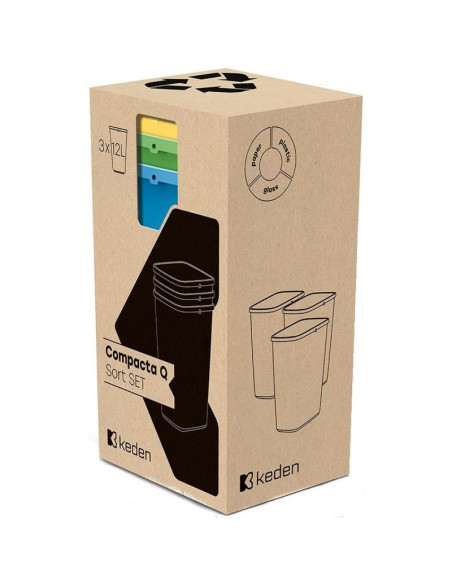 Śmietnik kosze na śmieci 12 l compacta q sort set kolor