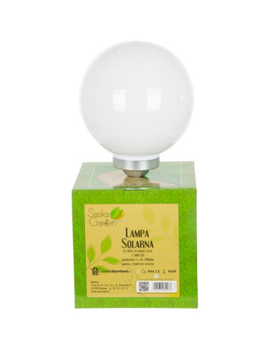 Lampa solarna kula mleczna 30x62cm