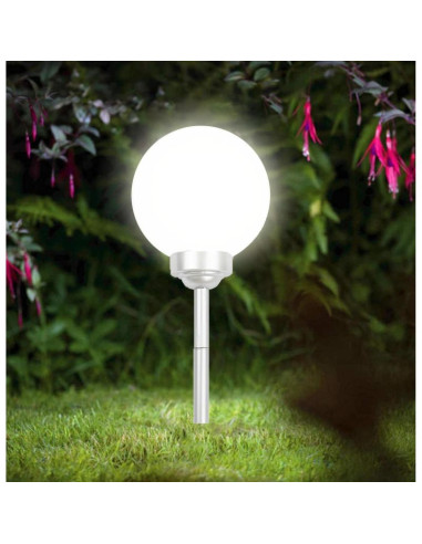Lampa solarna kula mleczna 30x62cm
