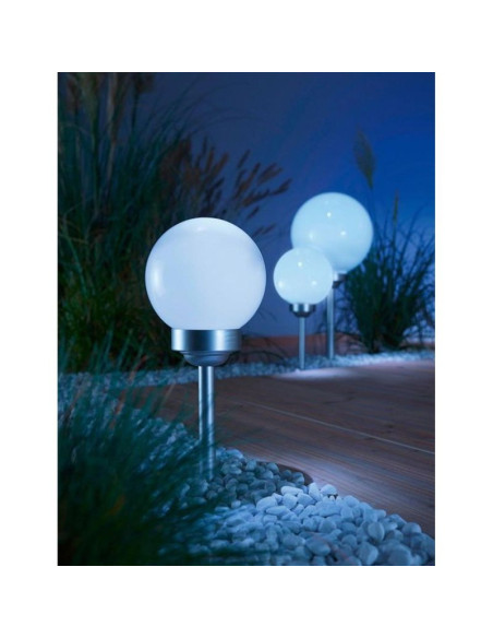 Lampa solarna kula mleczna 30x62cm