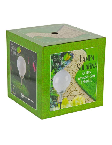 Lampa solarna kula mleczna 30x62cm