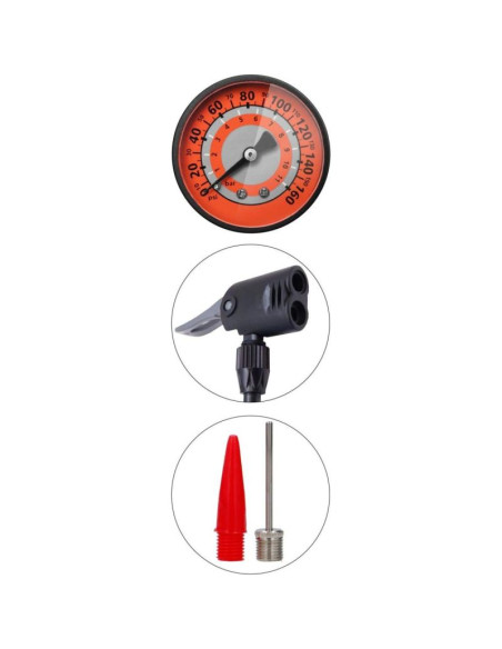 Pompka warsztatowo rowerowa xqmax pro 160psi (11bar) z manometrem mała podstawa