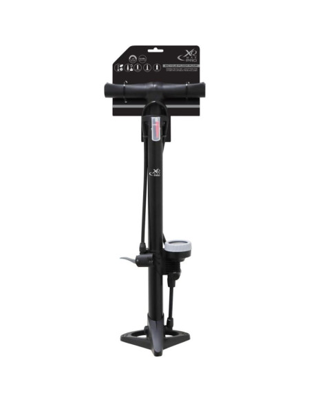 Pompka warsztatowo rowerowa xqmax pro 160psi (11bar) z manometrem mała podstawa