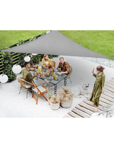 Żagiel przeciwsłoneczny ogrodowy trójkąt 3x3x2m szary