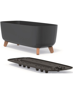 Doniczka gracia case 58x24cm antracyt