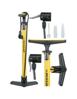 Pompka warsztatowo rowerowa dunlop 174 psi (12bar) żółta