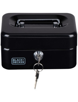 Kasetka metalowa na pieniądze dokumenty 15x8x11,8 cm black + decker