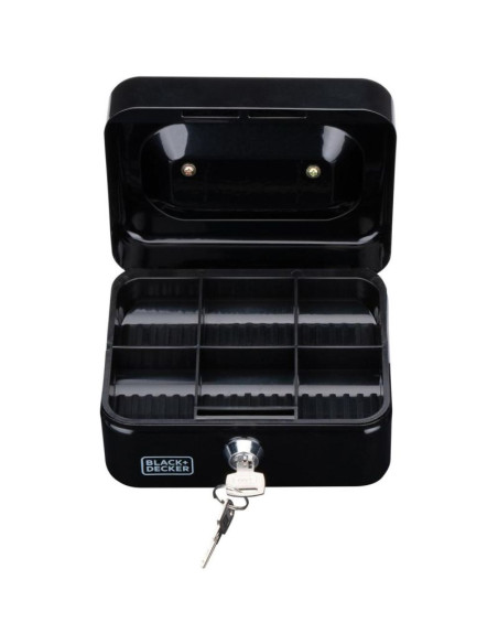 Kasetka metalowa na pieniądze dokumenty 15x8x11,8 cm black + decker