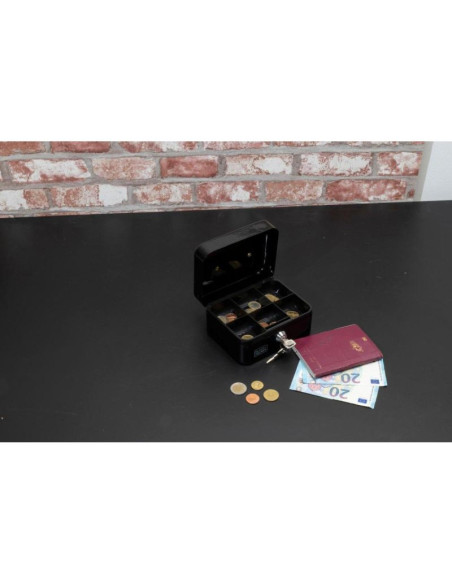 Kasetka metalowa na pieniądze dokumenty 15x8x11,8 cm black + decker