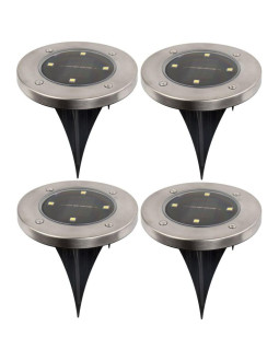 Lampa solarna 4 led smd do wbicia w podłoże kpl.4szt