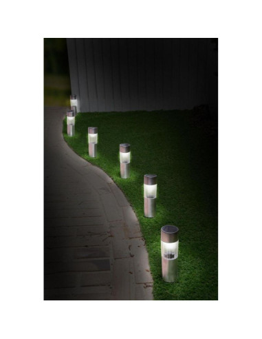 Lampa solarna 4,5x15cm inox 6szt grundig