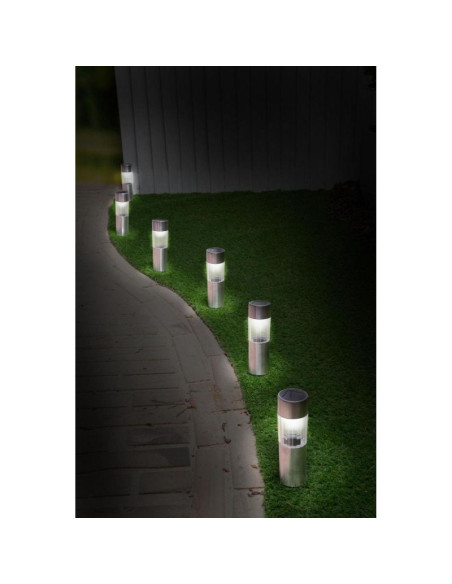 Lampa solarna 4,5x15cm inox 6szt grundig
