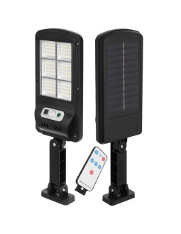 Lampa uliczna latarnia solarna 120led + pilot czujnik ruchu i zmierzchu