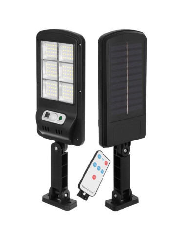 Lampa uliczna latarnia solarna 120led + pilot czujnik ruchu i zmierzchu
