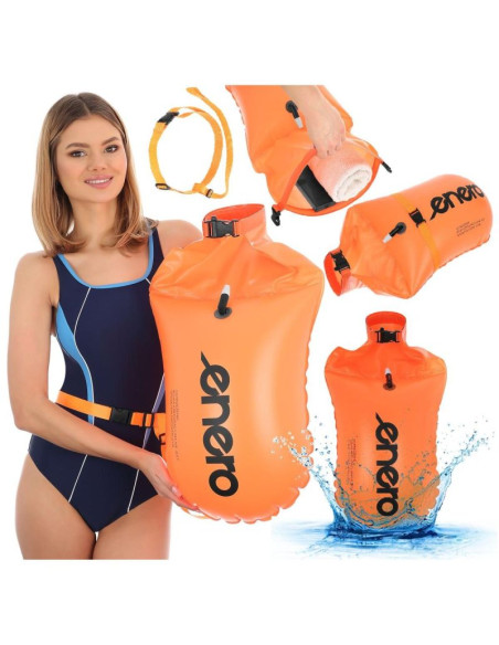 Dmuchana bojka asekuracyjna sucha kieszeń 2w1 enero 69x37,5cm