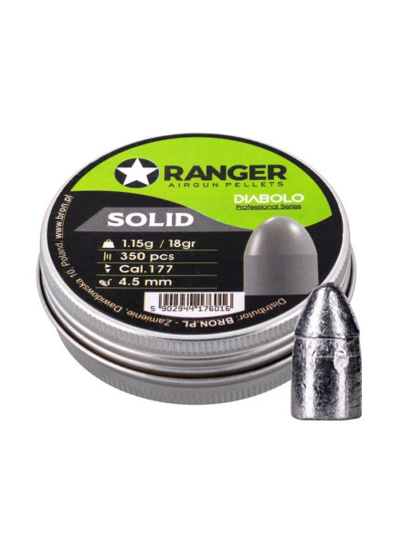 Śrut 4,5 mm ranger diabolo professional solid półokrągły 350 szt. 1,15 g