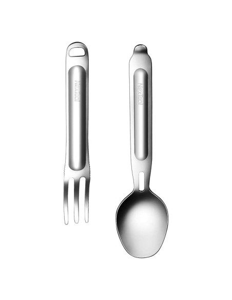 Sztućce turystyczne tytanowe niezbędnik - łyżka + widelec - nextool ne20133