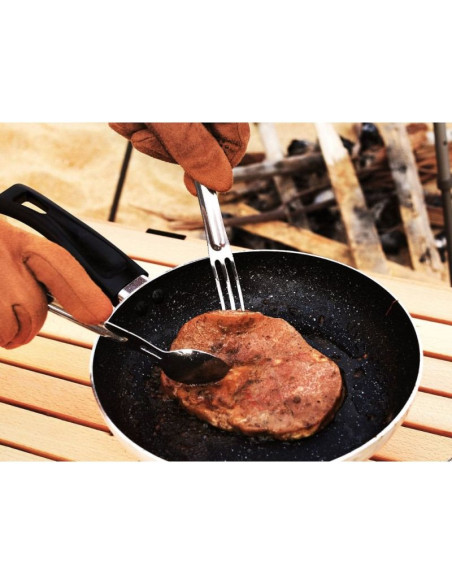 Sztućce turystyczne tytanowe niezbędnik - łyżka + widelec - nextool ne20133