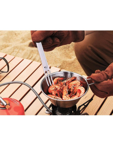 Sztućce turystyczne tytanowe niezbędnik - łyżka + widelec - nextool ne20133