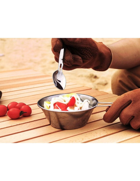 Sztućce turystyczne tytanowe niezbędnik - łyżka + widelec - nextool ne20133