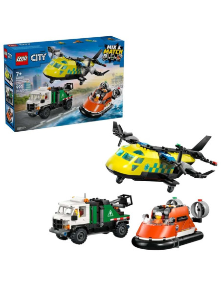 Lego city 60505 samolot, wóz serwisowy i poduszkowiec