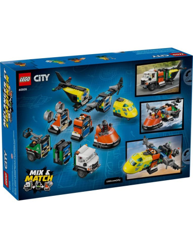 Lego city 60505 samolot, wóz serwisowy i poduszkowiec