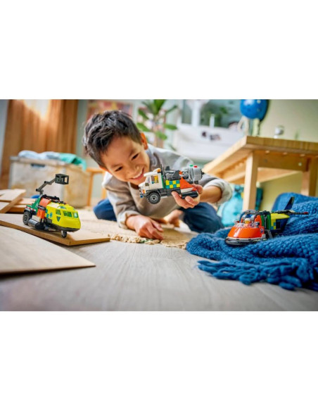 Lego city 60505 samolot, wóz serwisowy i poduszkowiec