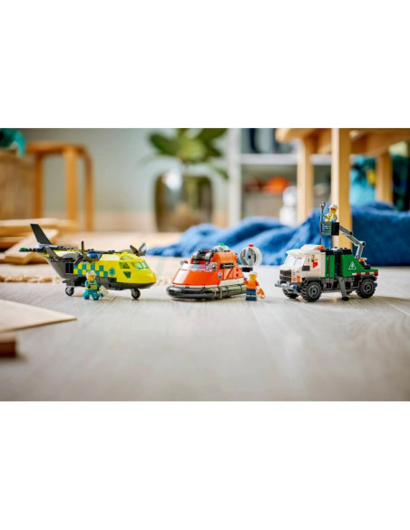 Lego city 60505 samolot, wóz serwisowy i poduszkowiec