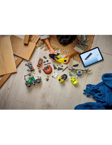 Lego city 60505 samolot, wóz serwisowy i poduszkowiec