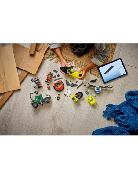 Lego city 60505 samolot, wóz serwisowy i poduszkowiec