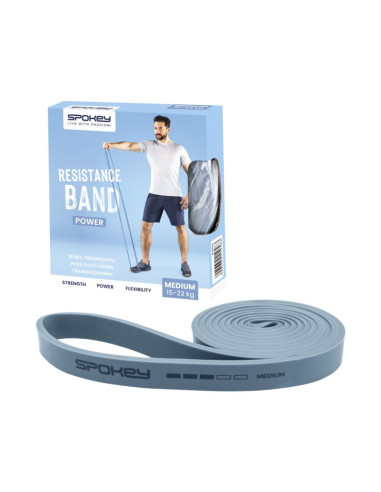 Guma fitness spokey power medium niebieska 941958