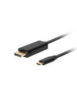 Lanberg kabel usb-c(m)- displayport(m) 3m 4k 60hz czarny ca-cmdp-10cu-0030-bk