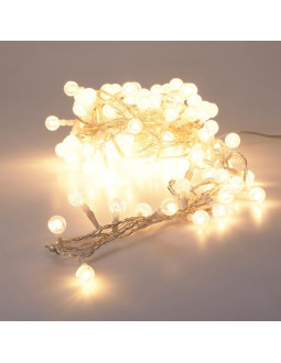 Światła 120 led z dekoracyjną kulką ciepły biały