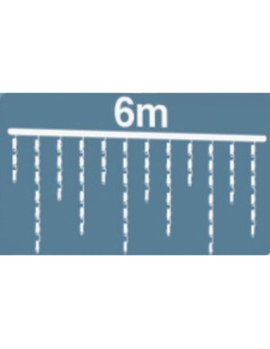 Lampki choinkowe kurtyna świetlna zew 180 led sterownik timer zimny biały kabel transparentny