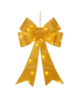 Kokarda dekoracyjna 60cm złota 25 led