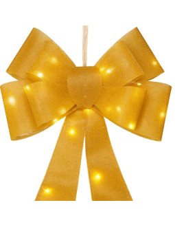 Kokarda dekoracyjna 60cm złota 25 led 2