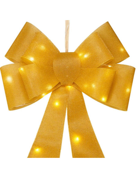 Kokarda dekoracyjna 60cm złota 25 led