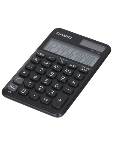 Casio kalkulator kieszonkowy sl-310uc-bk czarny, 10 cyfrowy wyświetlacz