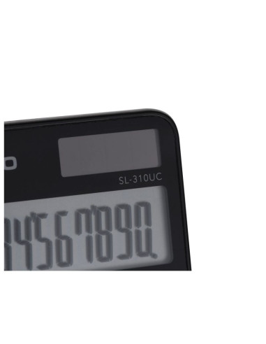 Casio kalkulator kieszonkowy sl-310uc-bk czarny, 10 cyfrowy wyświetlacz