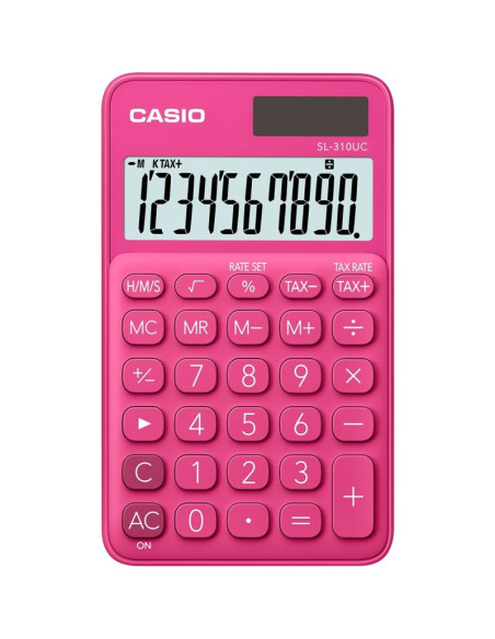 Casio kalkulator kieszonkowy sl-310uc-rd czerwony, 10 cyfrowy wyświetlacz