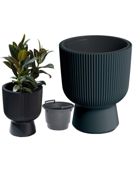 Doniczka do kwiatów milly na nodze śr 30cm antracyt