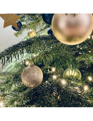 Bombka dekoracyjna plastikowa bezpieczna 46szt mica copper