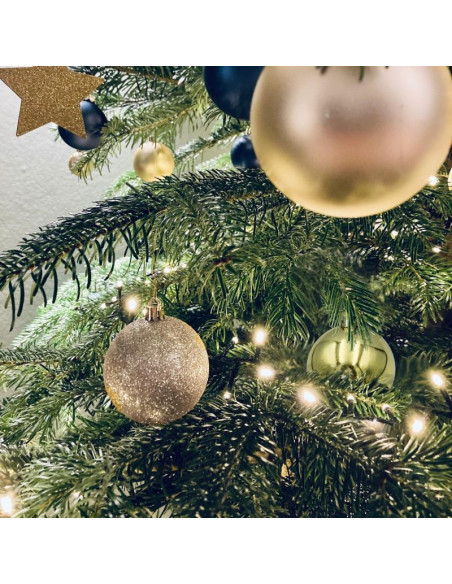 Bombka dekoracyjna plastikowa bezpieczna 46szt mica copper